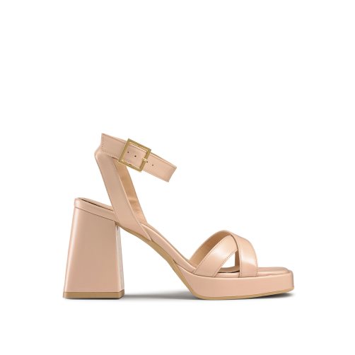 Russell & Bromley Groovybaby Platform Sandaler Klack Dam Beige | CUALD-4657