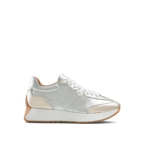 Russell & Bromley Hourglass Flared Sole Sneakers Dam Silver Guld | UHRYB-9436
