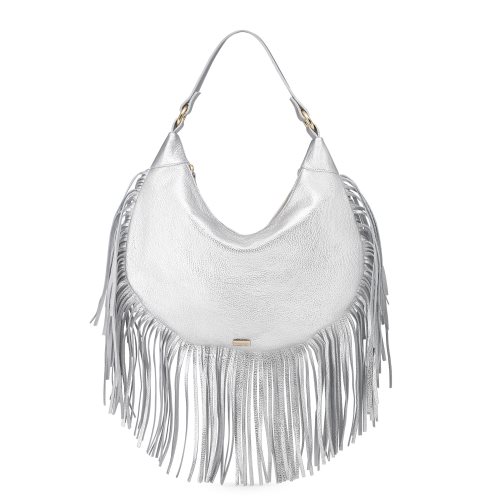Russell & Bromley Indie Fringed Axelväska Dam Silver | LARYH-3156