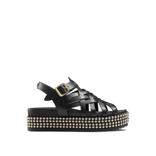 Russell & Bromley Jackpot Fisherman Platta Sandaler Dam Svarta | TDIQH-1250