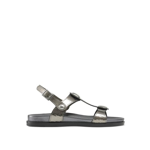 Russell & Bromley Laura Disc Footbed Platta Sandaler Dam Metal | SMHBG-7196