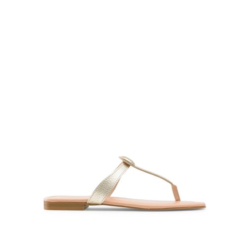 Russell & Bromley Lauretta Disc Trim Tå Platta Sandaler Dam Guld | FTVAS-0435
