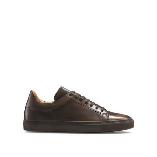Russell & Bromley Legend Lo Luxury Sneakers Herr Choklad | HPQYM-5937