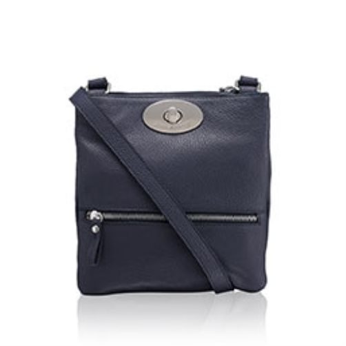 Russell & Bromley Lincoln Turnlock Crossbody Väska Dam Marinblå | UEVWB-3165