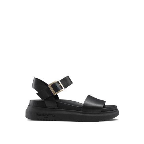 Russell & Bromley Miramar Tjock Platta Sandaler Dam Svarta | AWZUT-2019