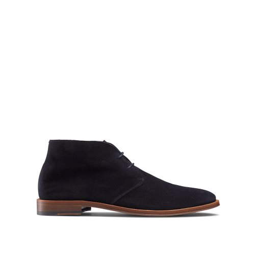 Russell & Bromley Pall Mall Unlined Chukka Stövlar Herr Marinblå | EQRXI-5483