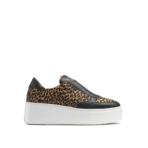 Russell & Bromley Park Ave Laceless Platform Skor Dam Leopard | RWOKT-3849