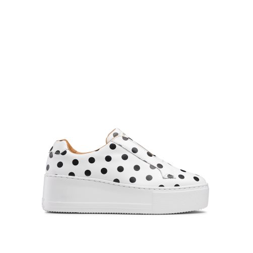Russell & Bromley Park Up Flatform Laceless Platform Skor Dam Vita Svarta | KTMZS-6815