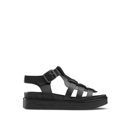 Russell & Bromley Portland Fisherman Platta Sandaler Dam Svarta | YTCMX-1563
