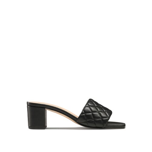 Russell & Bromley Quiltbloc Quilted Block Mules Skor Dam Svarta | WYOUF-2189