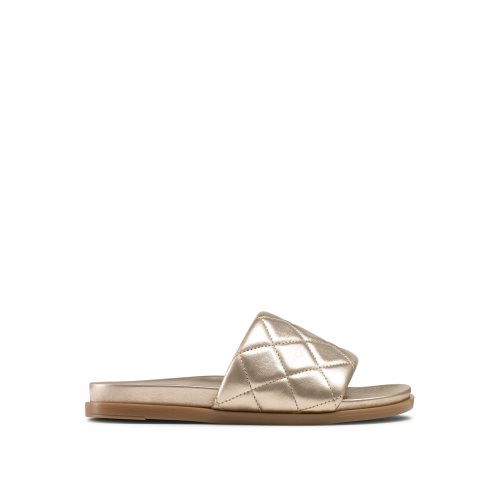 Russell & Bromley Quilted Badtofflor Dam Guld | JYRVH-3129