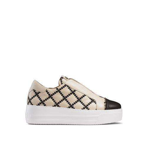 Russell & Bromley Seawalk Laceless Platform Skor Dam Beige Svarta | BOISP-5362