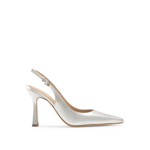 Russell & Bromley Slingback Point Pumps Dam Silver | KVNZA-2791