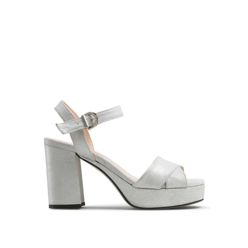 Russell & Bromley Topform Platform Sandaler Klack Dam Silver | EJFGO-2743
