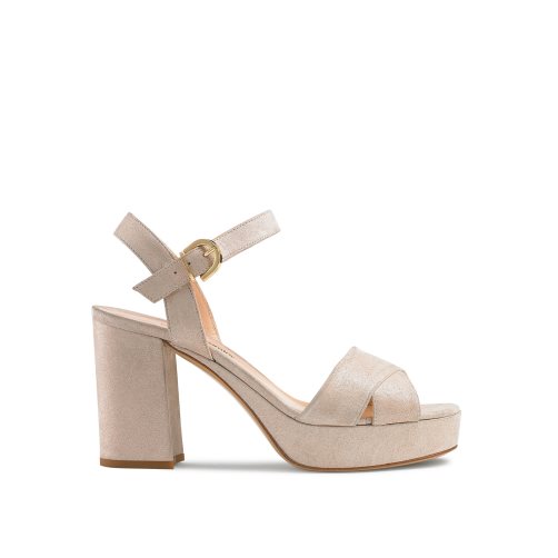 Russell & Bromley Topform Platform Sandaler Klack Dam Platina | SHEYL-9368